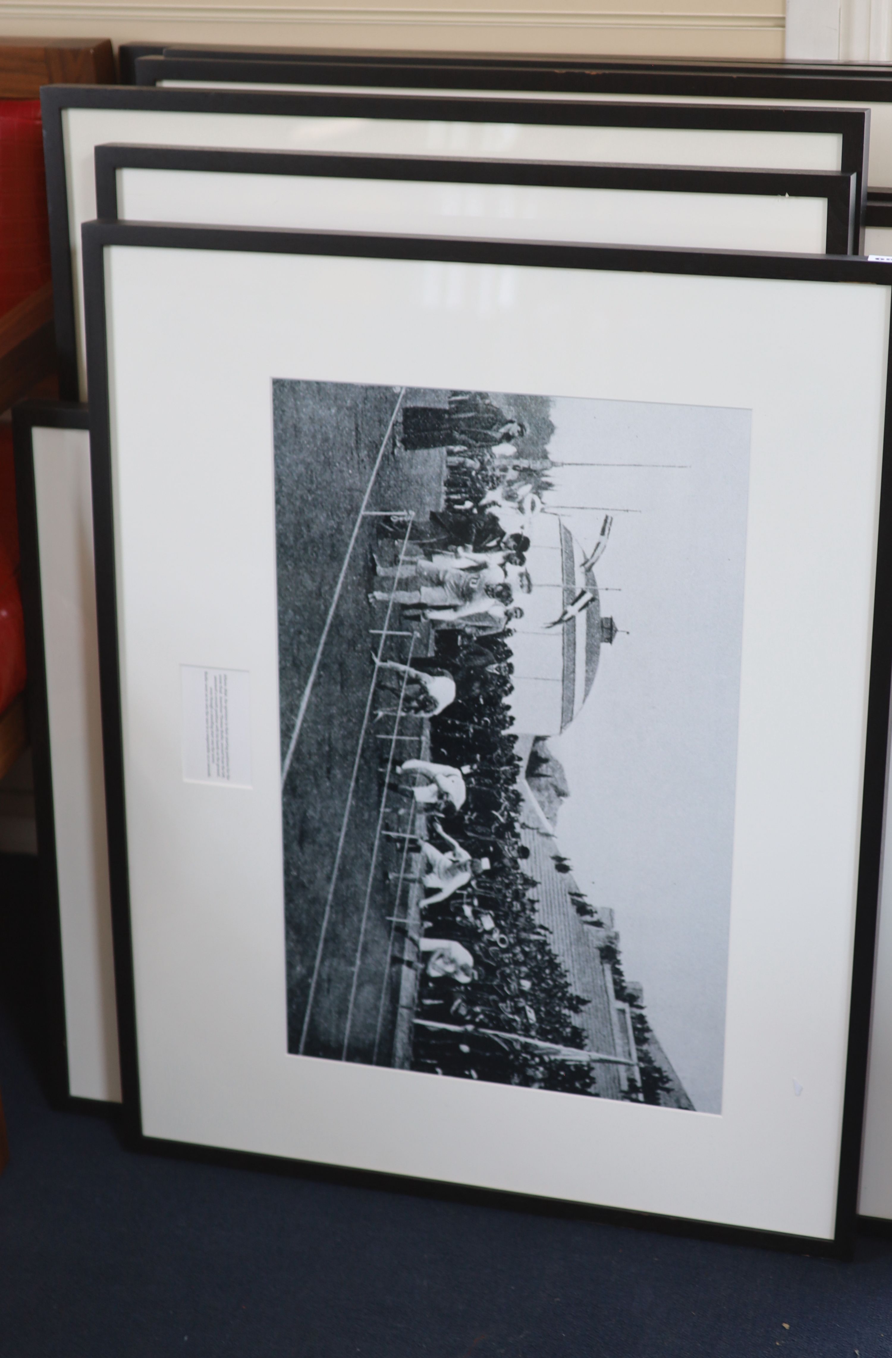 A group of ten assorted photographs of Olympic athletes, approximately 37 x 57cm